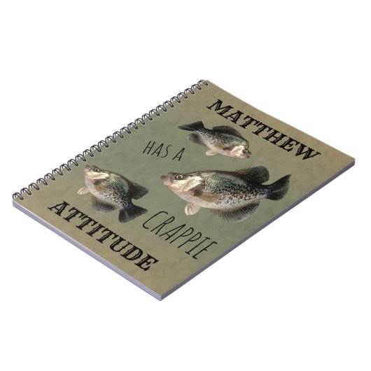 Crappie Attitude Fishing Notizblock (Linke Seite)