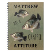 Crappie Attitude Fishing Notizblock (Vorderseite)