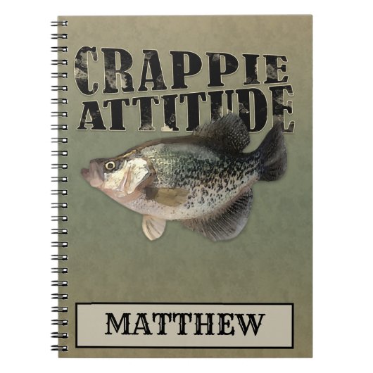 Crappie Attitude Fishing Notizblock (Vorderseite)