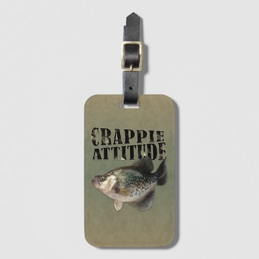 Crappie Attitude Gepäckanhänger (Vorderseite Vertikal)