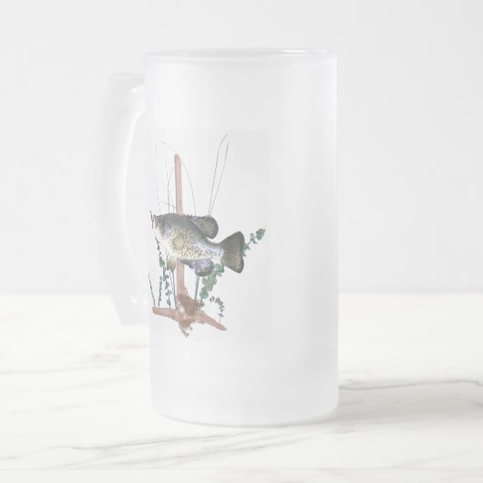 Crappie-Berg Mattglas Bierglas (Vorderseite Links)