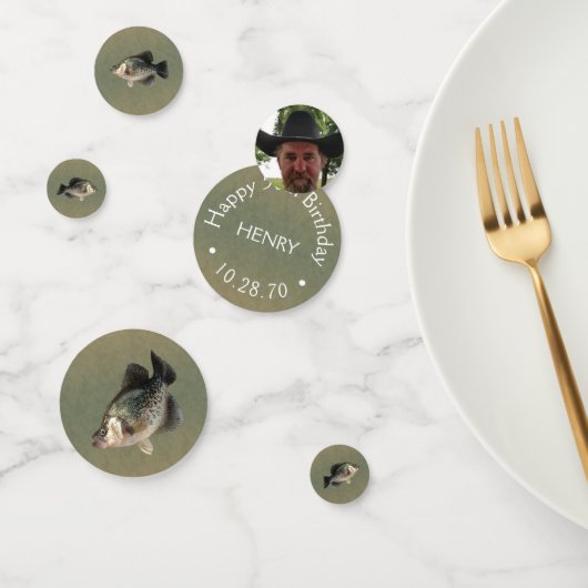 Crappie Birthday Custom Picture Konfetti (Gruppe)