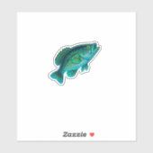 Crappie Cutout Sticker (Blatt)