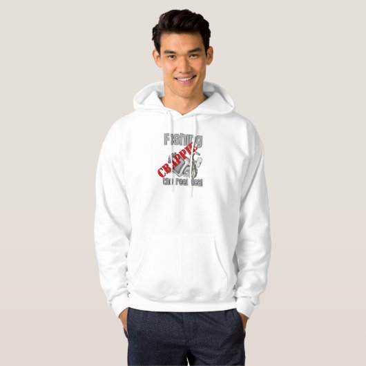 Crappie der Angelgewerbe Ernsthafte Fischerei Hoodie (Vorne ganz)
