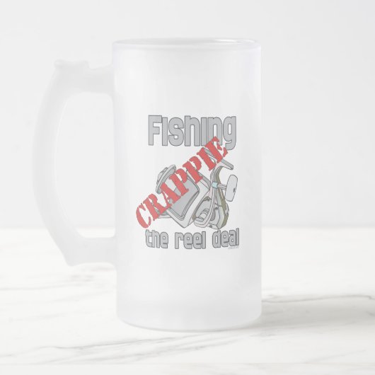 Crappie der Angelgewerbe Ernsthafte Fischerei Mattglas Bierglas (Links)