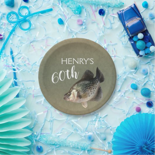 Crappie Fisch 60. Geburtstag Pappteller (Party)