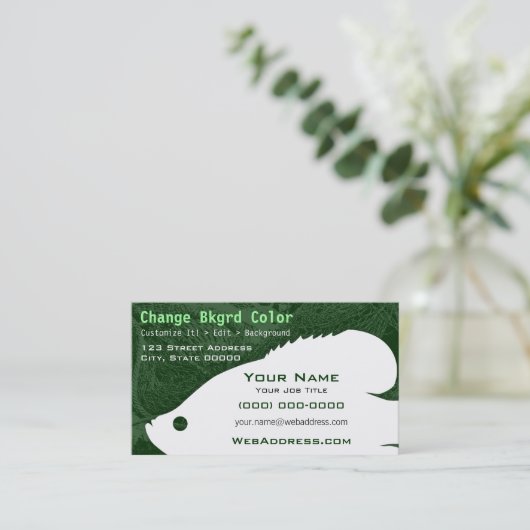 Crappie-Fisch-Visitenkarte Visitenkarte (Stehend Vorderseite)