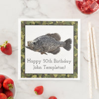 Crappie Fischen Sport Geburtstag Grüne Camouflage 