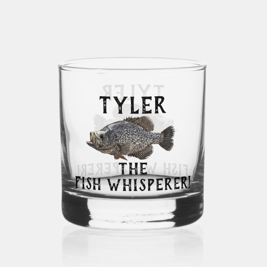 Crappie Fischen Whisperer Funny Angler Sport Whiskyglas (Vorderseite)