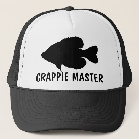 Crappie-Fischenschablone Truckerkappe (Vorderseite)