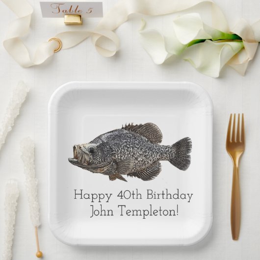 Crappie Fishing Birthday Party  Pappteller (Hochzeit)