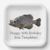Crappie Fishing Birthday Party  Pappteller (Vorderseite)