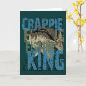 Crappie Fishin'King Karte (Gelbe Blume)