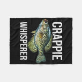 Crappie-Flüsterer Fleecedecke (Vorderseite (Horizontal))