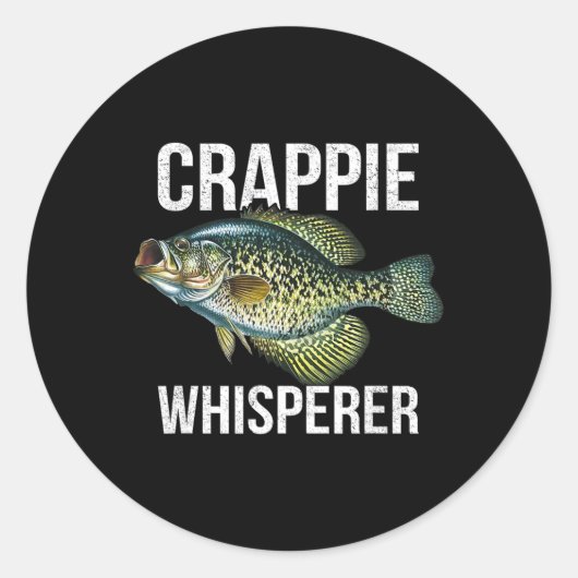 Crappie-Flüsterer Runder Aufkleber (Vorderseite)