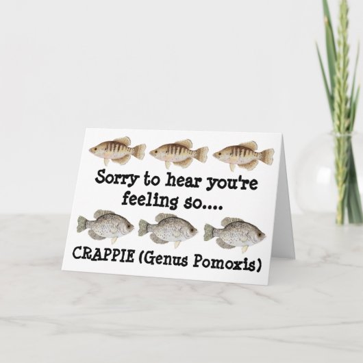 Crappie Get Well Card Karte (Vorderseite)