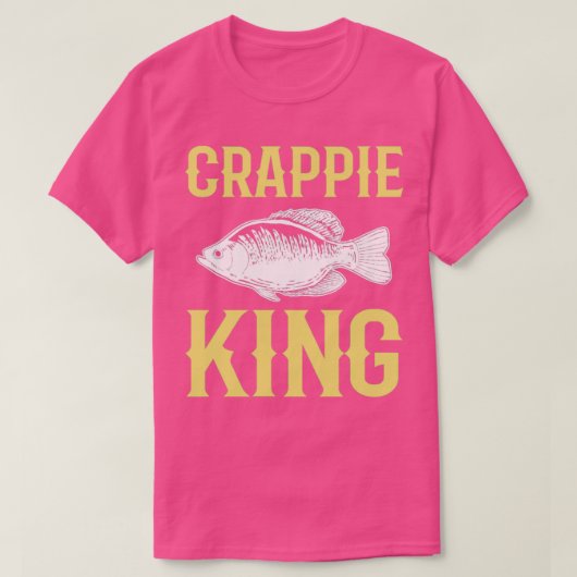 Crappie King Crappie Angelfisch Jagd T-Shirt (Design vorne)