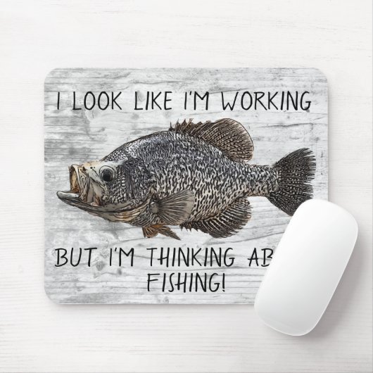 Crappie Panfish Angelarbeit Cooler Angler Mousepad (Mit Mouse)