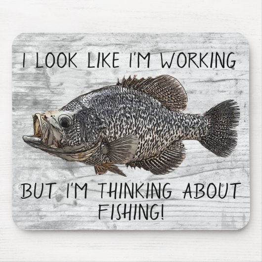 Crappie Panfish Angelarbeit Cooler Angler Mousepad (Vorne)