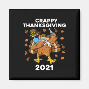 Crappy Erntedank Dabbing Turkey Pilgrim Boys Ki Magnet
