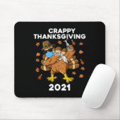 Crappy Erntedank Dabbing Turkey Pilgrim Boys Ki Mousepad (Mit Mouse)