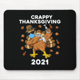 Crappy Erntedank Dabbing Turkey Pilgrim Boys Ki Mousepad