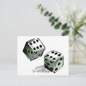 Craps Dice High Roller Gambling Postkarte (Stehend Vorderseite)