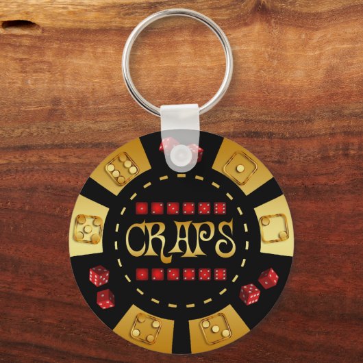 CRAPS GAMING CHIP SCHLÜSSELANHÄNGER (Vorderseite)