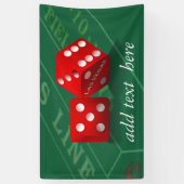 Craps Table mit Las Vegas Diät Banner (Vertikal)