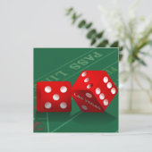 Craps Table mit Las Vegas Diät Einladung (Stehend Vorderseite)