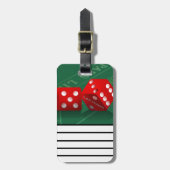 Craps Table mit Las Vegas Diät Gepäckanhänger (Vorderseite vertikal)