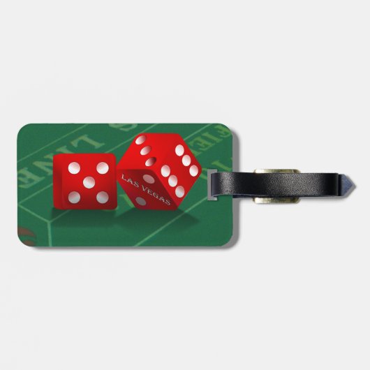 Craps Table mit Las Vegas Diät Gepäckanhänger (Rückseite horizontal)