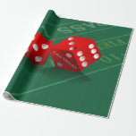 Craps Table mit Las Vegas Diät Geschenkpapier<br><div class="desc">* Lucky Las Vegas Dice auf einer Craps Tisch Hintergrund Illustration * Geschenkverpackungsgeschenke können kreativ und Spaß mit diesem benutzerdefinierten Papier. * Papier ist in verschiedenen Längenvarianten und Papierarten erhältlich. * Günstig für DIY Projekte, Kunsthandwerk , Dekorieren großer Bereiche und Schrottbuchung. * Fügen Sie Text und/oder ein Foto ohne Aufpreis...</div>