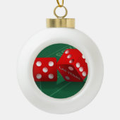 Craps Table mit Las Vegas Diät Keramik Kugel-Ornament (Vorderseite)