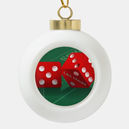 Craps Table mit Las Vegas Diät Keramik Kugel-Ornament (Vorderseite)