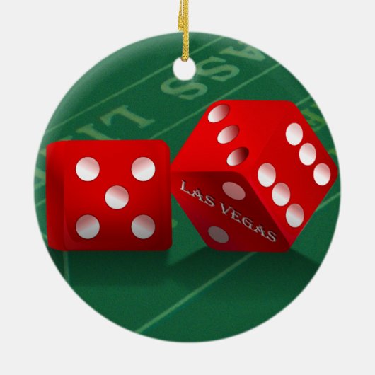 Craps Table mit Las Vegas Diät Keramikornament (Hinten)