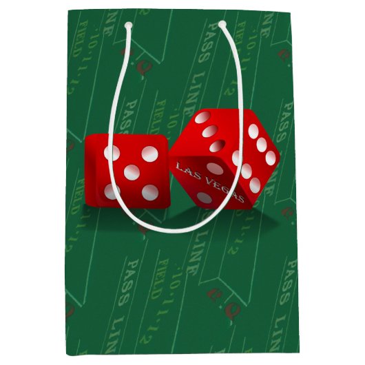 Craps Table mit Las Vegas Diät Mittlere Geschenktüte (Vorderseite)