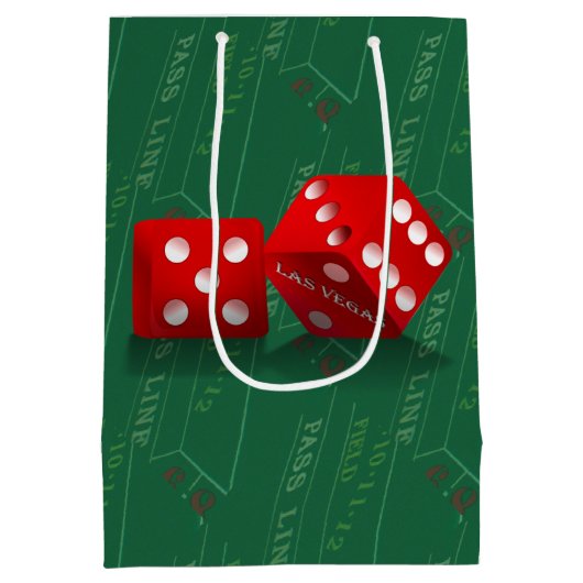 Craps Table mit Las Vegas Diät Mittlere Geschenktüte (Rückseite)
