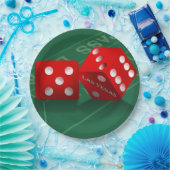 Craps Table mit Las Vegas Diät Pappteller (Party)