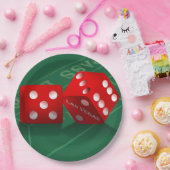 Craps Table mit Las Vegas Diät Pappteller (Party)