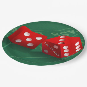Craps Table mit Las Vegas Diät Pappteller