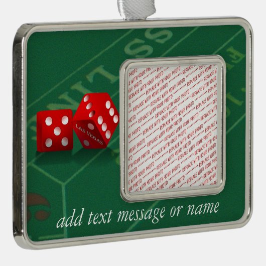 Craps Table mit Las Vegas Diät Rahmen-Ornament Silber (Rechts)