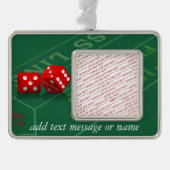 Craps Table mit Las Vegas Diät Rahmen-Ornament Silber (Vorderseite)