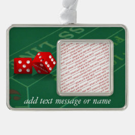 Craps Table mit Las Vegas Diät Rahmen-Ornament Silber