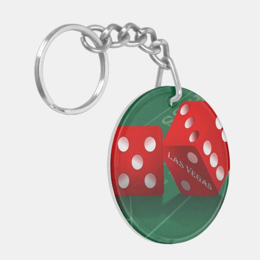 Craps Table mit Las Vegas Diät Schlüsselanhänger (Vorderseite links)