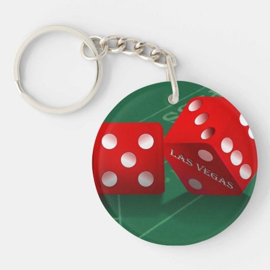 Craps Table mit Las Vegas Diät Schlüsselanhänger (Vorderseite)