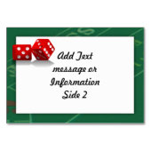 Craps Table mit Las Vegas Diät Tischnummer (Rückseite)