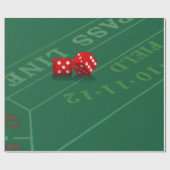 Craps-Tisch mit Las Vegas Dice Wrapping Paper Geschenkpapier (Flach)
