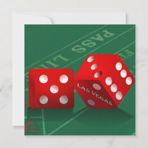 Craps-Tisch mit Las Vegas-Würfeln Einladung