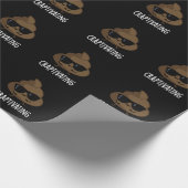 Craptivating Funny Cool Kack Pun Dark BG Geschenkpapier (Ecke)